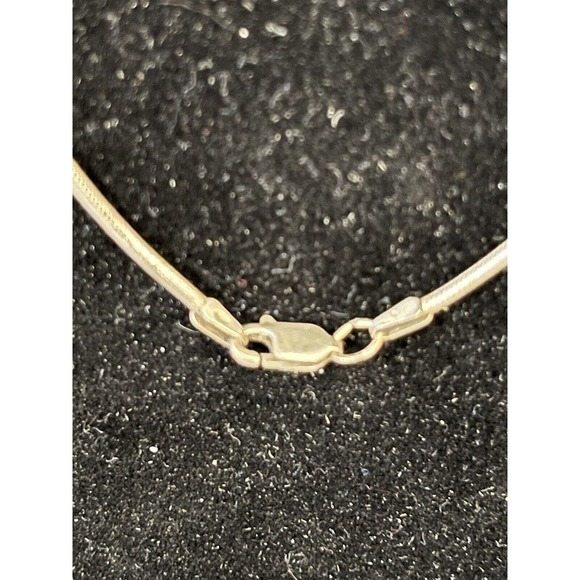 925 Sterling Silver Engraved Boy Heart Tag Charm Pendant on Round Chain - Picture 5 of 6